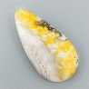 Diaspro Bumble Bee Naturale Forma Goccia Piatto Cabochon Liscio Fatto a Mano 36X18mm 5.08gm 1pz