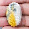 Diaspro Bumble Bee Naturale Forma Ovale Piatto Cabochon Liscio Fatto a Mano 35X22mm 7.30gm 1pz