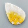 Diaspro Bumble Bee Naturale Forma Goccia Piatto Cabochon Liscio Fatto a Mano 30X20mm 4.18gm 1pz