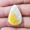 Diaspro Bumble Bee Naturale Forma Goccia Piatto Cabochon Liscio Fatto a Mano 30X20mm 4.18gm 1pz