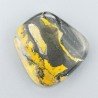Diaspro Bumble Bee Naturale Forma Fantasia Piatto Cabochon Liscio Fatto a Mano 23X22mm 5.20gm 1pz