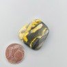 Diaspro Bumble Bee Naturale Forma Fantasia Piatto Cabochon Liscio Fatto a Mano 23X22mm 5.20gm 1pz