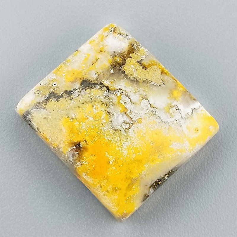 Diaspro Bumble Bee Naturale Forma Rettangolare Piatto Cabochon Liscio Fatto a Mano 20X18mm5.27gm 1pz