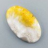 Diaspro Bumble Bee Naturale Forma Ovale Piatto Cabochon Liscio Fatto a Mano 31X19mm 4.68gm 1pz