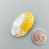Diaspro Bumble Bee Naturale Forma Ovale Piatto Cabochon Liscio Fatto a Mano 31X19mm 4.68gm 1pz