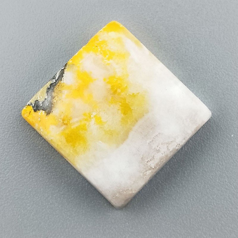Diaspro Bumble Bee Naturale Forma Quadrato Piatto Cabochon Liscio Fatto a Mano 19X19mm 4.17gm 1pz