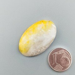 Diaspro Bumble Bee Naturale Forma Ovale Piatto Cabochon Liscio Fatto a Mano 30X19mm 4.50gm 1pz
