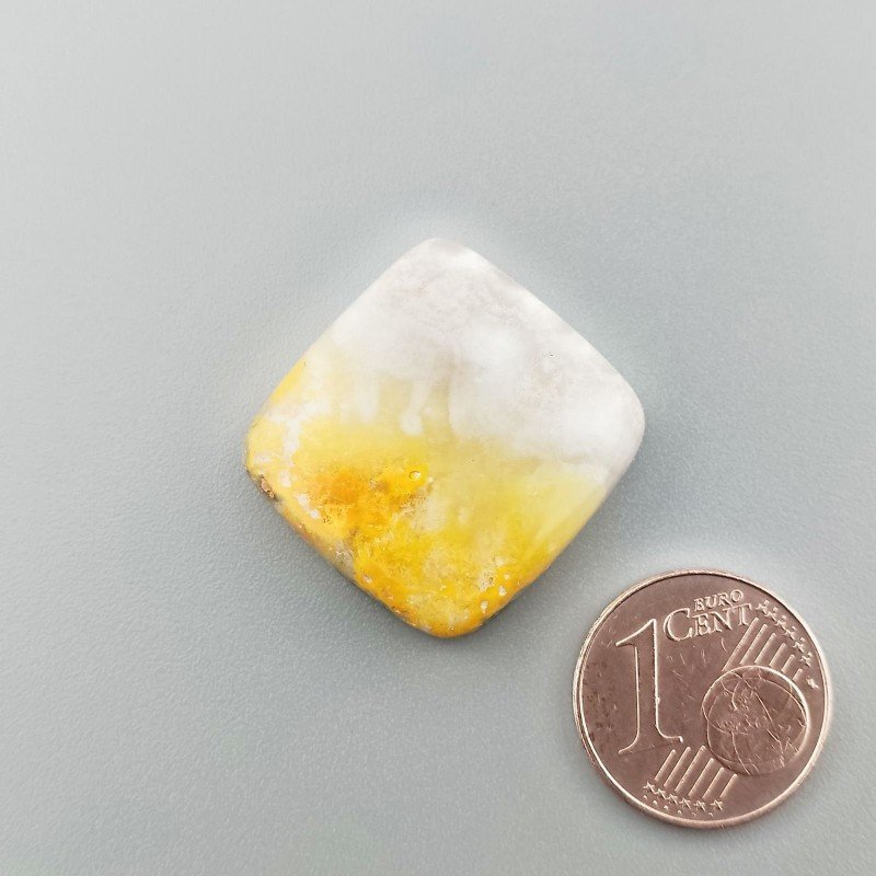 Diaspro Bumble Bee Naturale Forma Cuscino Piatto Cabochon Liscio Fatto a Mano 21X21mm 4.85gm 1pz