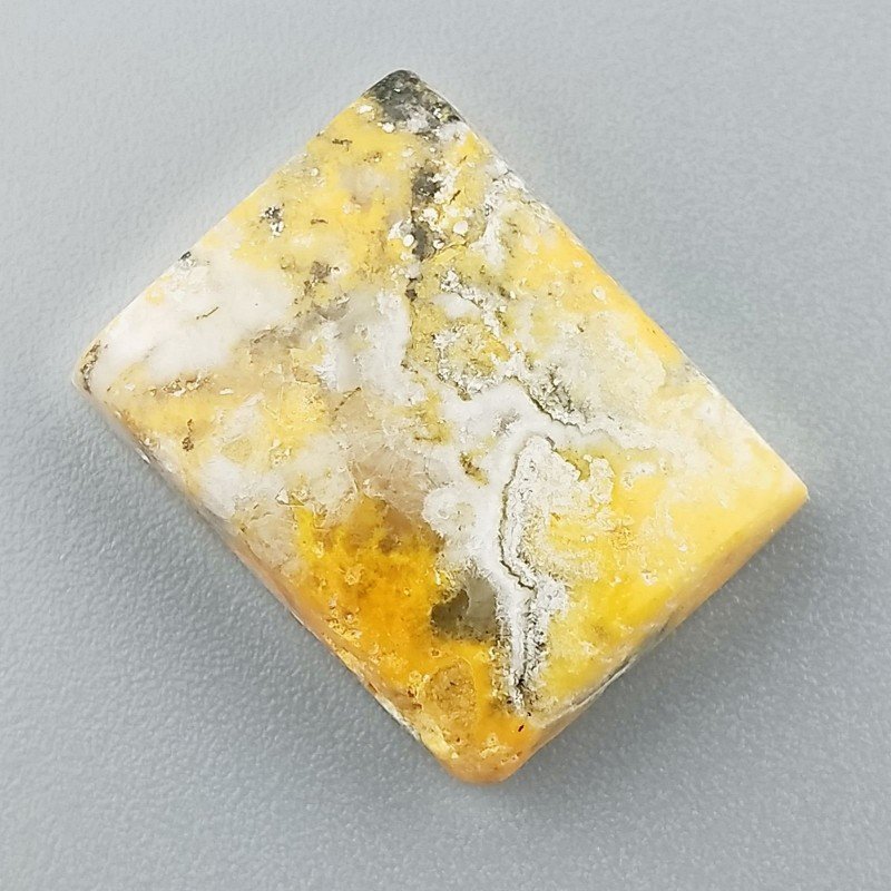 Diaspro Bumble Bee Naturale Forma Rettangolare Piatto Cabochon Liscio Fatto a Mano 20X15mm3,45gm 1pz