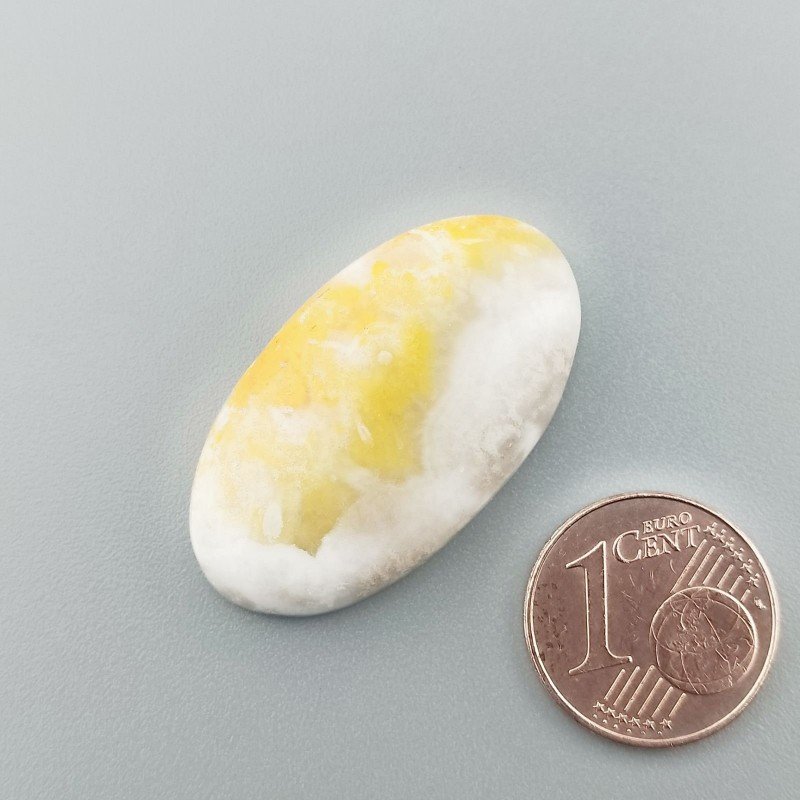 Diaspro Bumble Bee Naturale Forma Ovale Piatto Cabochon Liscio Fatto a Mano 32X18mm 5.05gm 1pz