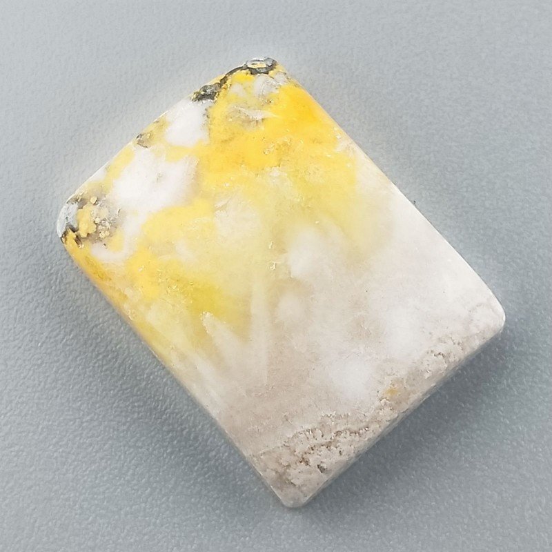 Diaspro Bumble Bee Naturale Forma Rettangolare Piatto Cabochon Liscio Fatto a Mano 20X15mm4.14gm 1pz