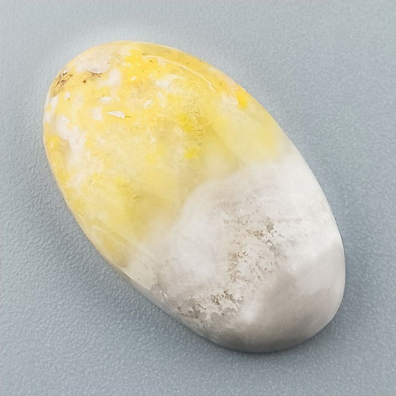 Diaspro Bumble Bee Naturale Forma Ovale Piatto Cabochon Liscio Fatto a Mano 27X16mm 3.90gm 1pz