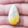 Diaspro Bumble Bee Naturale Forma Goccia Piatto Cabochon Liscio Fatto a Mano 28X15mm 4.30gm 1pz