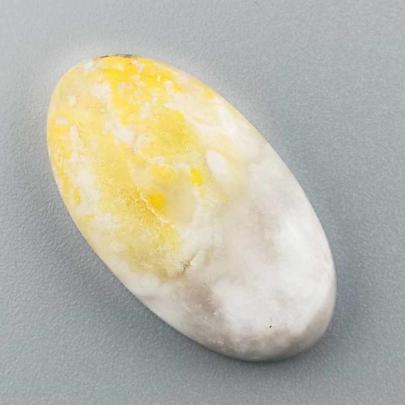 Diaspro Bumble Bee Naturale Forma Ovale Piatto Cabochon Liscio Fatto a Mano 28X16mm 4.40gm 1pz