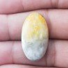 Diaspro Bumble Bee Naturale Forma Ovale Piatto Cabochon Liscio Fatto a Mano 28X16mm 4.40gm 1pz
