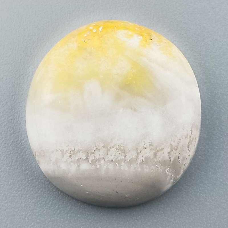 Diaspro Bumble Bee Naturale Forma Tondo Piatto Cabochon Liscio Fatto a Mano 22mm 4.33gm 1pz