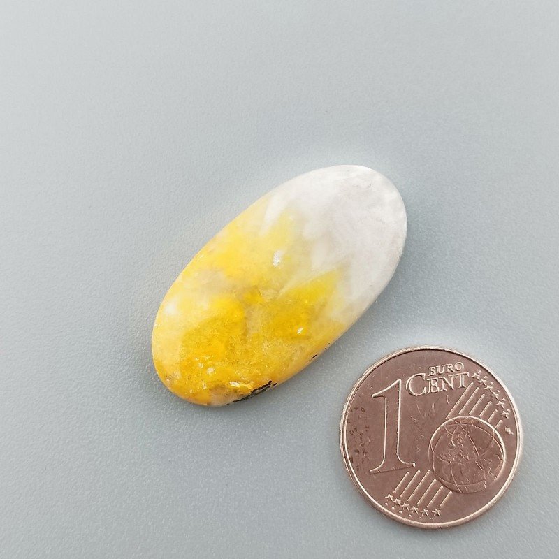 Diaspro Bumble Bee Naturale Forma Ovale Piatto Cabochon Liscio Fatto a Mano 27x14mm 3.50gm 1pz
