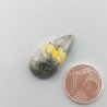 Diaspro Bumble Bee Naturale Forma Goccia Piatto Cabochon Liscio Fatto a Mano 24X12mm 2,27gm 1pz