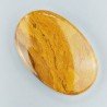 Diaspro Giallo Naturale Forma Ovale Piatto Cabochon Liscio Fatto a Mano 44X29mm 16,75gm 1pz