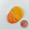 Diaspro Giallo Naturale Forma Ovale Piatto Cabochon Liscio Fatto a Mano 39X29X4mm 8,10gm 1pz