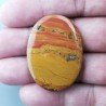 Diaspro Giallo Naturale Forma Ovale Piatto Cabochon Liscio Fatto a Mano 39X29X4mm 8,10gm 1pz