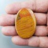 Diaspro Giallo Naturale Forma Ovale Piatto Cabochon Liscio Fatto a Mano 43X30X4mm 9,00gm 1pz
