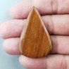 Diaspro Giallo Naturale Forma Goccia Piatto Cabochon Liscio Fatto a Mano 45X29X4mm 7,55gm 1pz