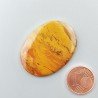 Diaspro Giallo Naturale Forma Ovale Piatto Cabochon Liscio Fatto a Mano 36X27X4mm 6,35gm 1pz