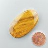 Diaspro Giallo Naturale Forma Ovale Piatto Cabochon Liscio Fatto a Mano 39X22X5mm 9,30gm 1pz