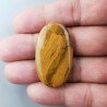 Diaspro Giallo Naturale Forma Ovale Piatto Cabochon Liscio Fatto a Mano 39X22X5mm 9,30gm 1pz