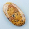 Diaspro Giallo Naturale Forma Ovale Piatto Cabochon Liscio Fatto a Mano 38X22X5mm 8,70gm 1pz