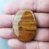 Diaspro Giallo Naturale Forma Ovale Piatto Cabochon Liscio Fatto a Mano 39X29mm 12,50gm 1pz
