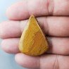 Diaspro Giallo Naturale Forma Goccia Piatto Cabochon Liscio Fatto a Mano 36X27X6mm 8,10gm 1pz