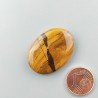 Diaspro Giallo Naturale Forma Ovale Piatto Cabochon Liscio Fatto a Mano 29X21X6mm 6,60gm 1pz