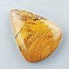 Diaspro Giallo Naturale Forma Goccia Piatto Cabochon Liscio Fatto a Mano 30X24X6mm 6,30gm 1pz