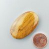 Diaspro Giallo Naturale Forma Ovale Piatto Cabochon Liscio Fatto a Mano 35X22X6mm 8,20gm 1pz