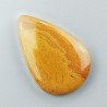 Diaspro Giallo Naturale Forma Goccia Piatto Cabochon Liscio Fatto a Mano 35X23X5mm 6,85gm 1pz