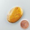Diaspro Giallo Naturale Forma Ovale Piatto Cabochon Liscio Fatto a Mano 33X3X6mm 8,40gm 1pz