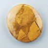 Diaspro Giallo Naturale Forma Ovale Piatto Cabochon Liscio Fatto a Mano 25X29X6mm 8,10gm 1pz