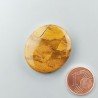 Diaspro Giallo Naturale Forma Ovale Piatto Cabochon Liscio Fatto a Mano 25X29X6mm 8,10gm 1pz