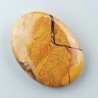 Diaspro Giallo Naturale Forma Ovale Piatto Cabochon Liscio Fatto a Mano 30X22X6mm 7,70gm 1pz