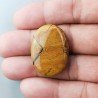 Diaspro Giallo Naturale Forma Ovale Piatto Cabochon Liscio Fatto a Mano 30X22X6mm 7,70gm 1pz
