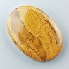 Diaspro Giallo Naturale Forma Ovale Piatto Cabochon Liscio Fatto a Mano 30X21X5mm 7,00gm 1pz