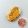 Diaspro Giallo Naturale Forma Ovale Piatto Cabochon Liscio Fatto a Mano 30X21X5mm 7,00gm 1pz