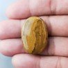 Diaspro Giallo Naturale Forma Ovale Piatto Cabochon Liscio Fatto a Mano 30X21X5mm 7,00gm 1pz