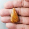 Diaspro Giallo Naturale Forma Goccia Piatto Cabochon Liscio Fatto a Mano 31X18X4mm 3,50gm 1pz