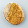Diaspro Giallo Naturale Forma Ovale Piatto Cabochon Liscio Fatto a Mano 27X23X5mm 6,30gm 1pz