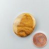 Diaspro Giallo Naturale Forma Ovale Piatto Cabochon Liscio Fatto a Mano 27X23X5mm 6,30gm 1pz