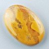 Diaspro Giallo Naturale Forma Ovale Piatto Cabochon Liscio Fatto a Mano 25X17X5mm 4,60gm 1pz