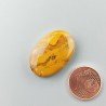 Diaspro Giallo Naturale Forma Ovale Piatto Cabochon Liscio Fatto a Mano 25X17X5mm 4,60gm 1pz